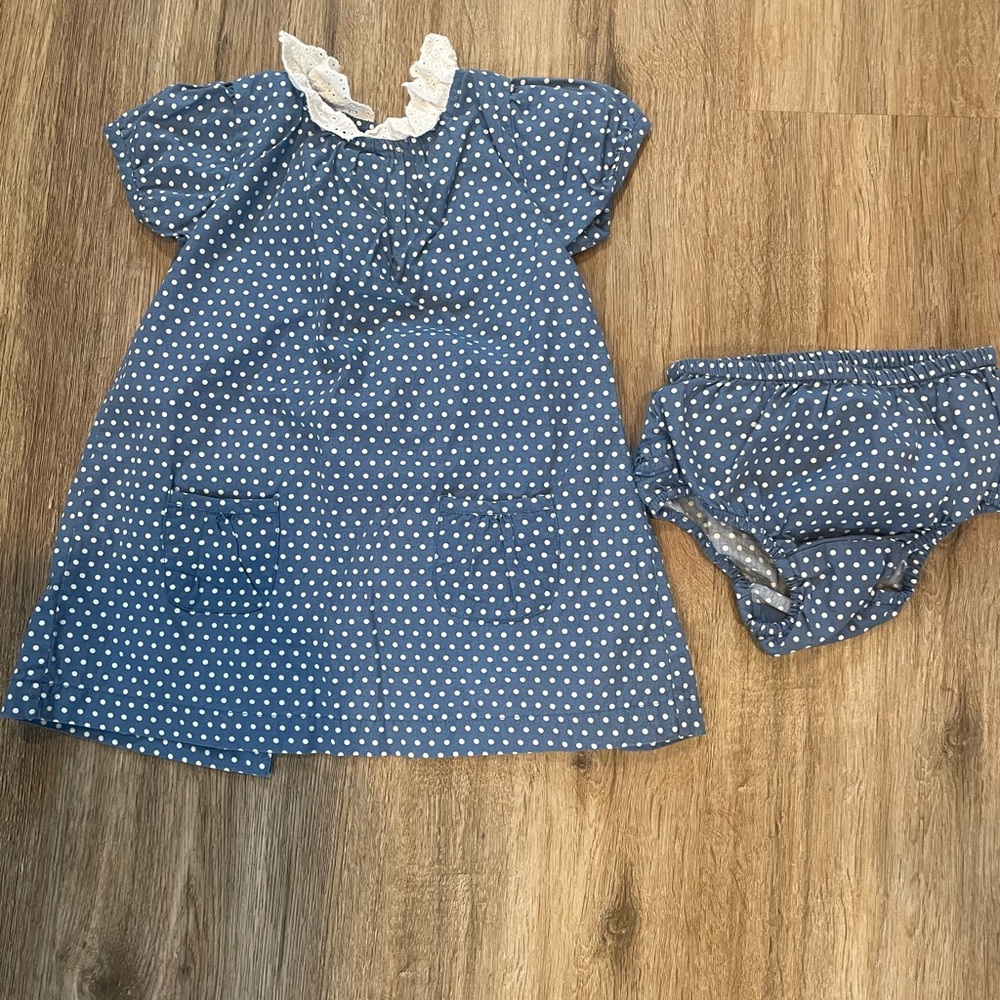 Baby Boden Girls Dress and Bloomers